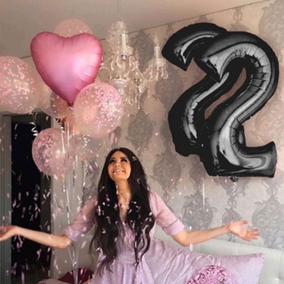 40'' Inch Foil Number Balloon Foil Balloon Birthday (Gold, Rosegold, Silver, Black and White) #6