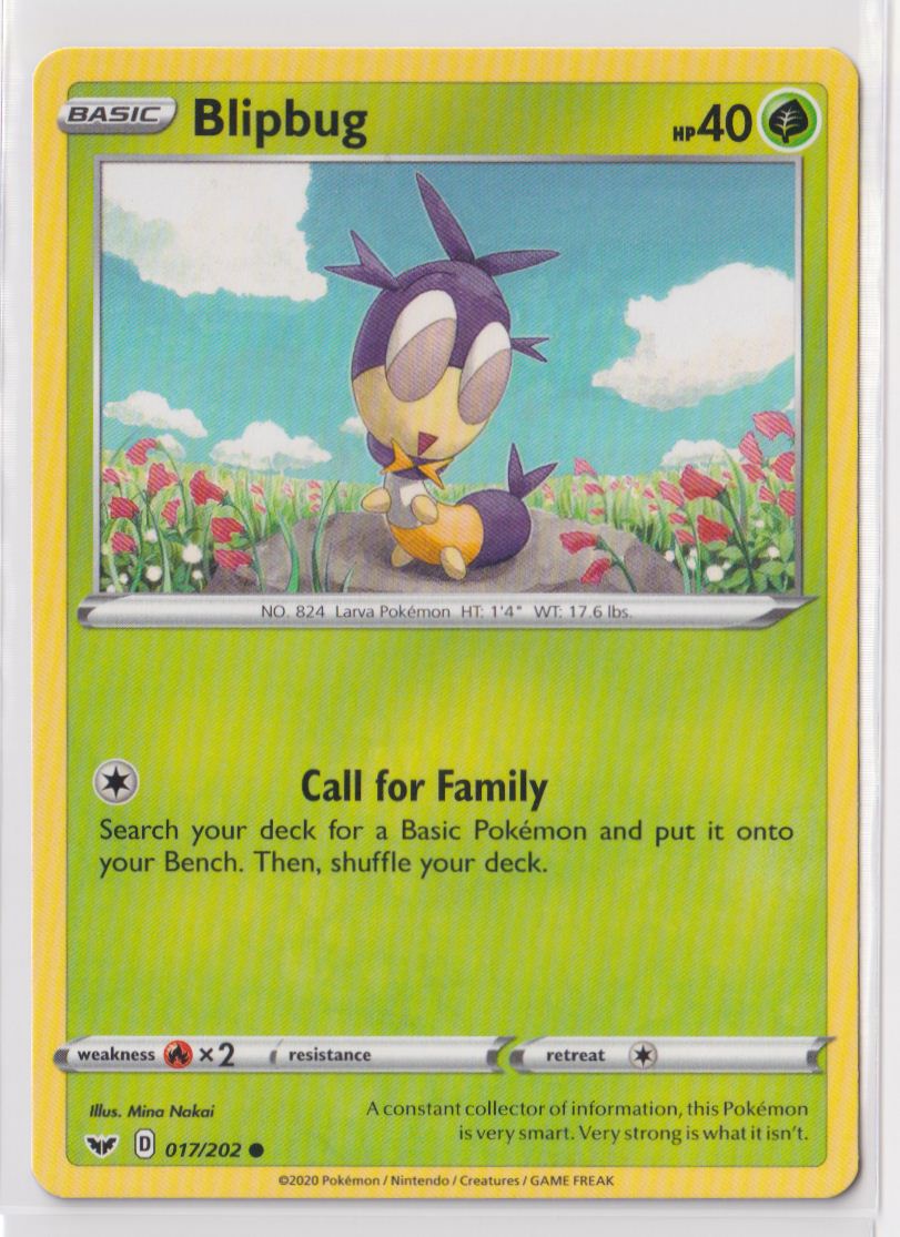 Blipbug 017 2 Common Sword Shield Base Set Pokemon Card Shopee Philippines