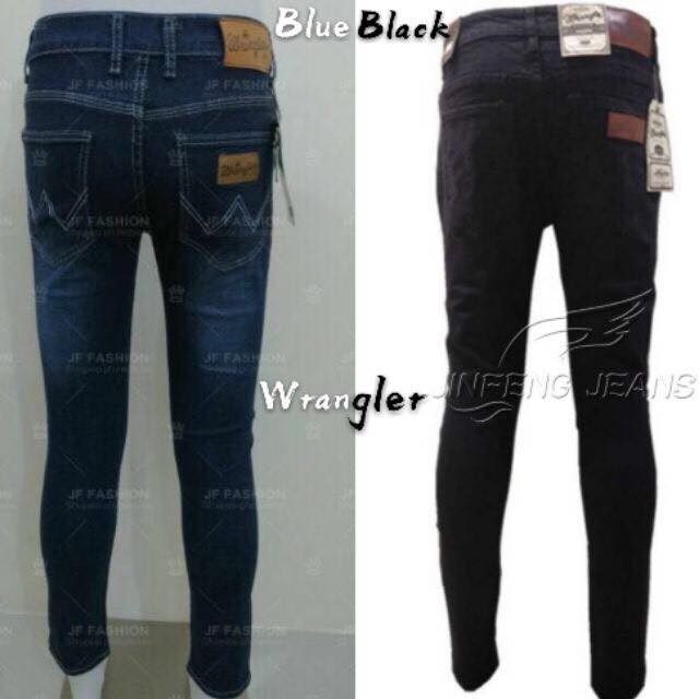 wrangler skinny men's blue jeans