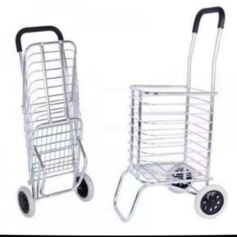 shopping Cart Grocery Rolling Folding Laundry Basket on wheels Foldable