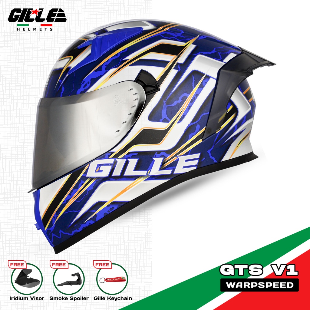 Gille 135 GTS SERIES V1 Warp Speed Full Face Dual Visor Motorcycle