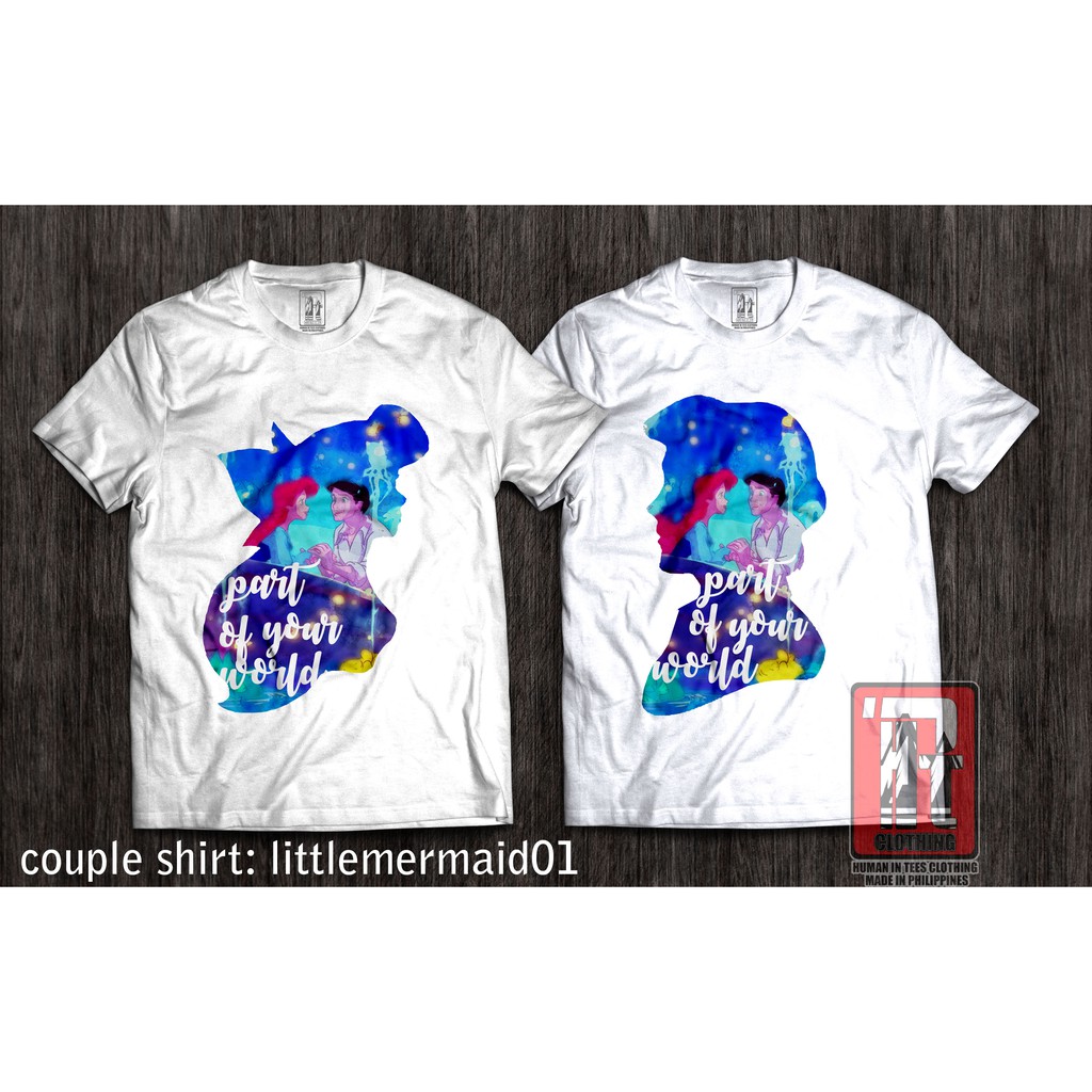 little mermaid couple shirts