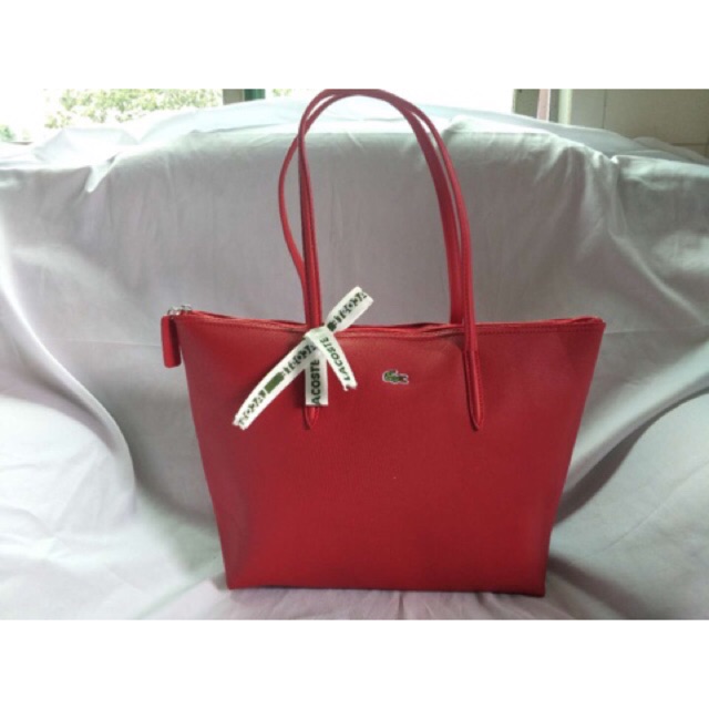 lacoste red bag