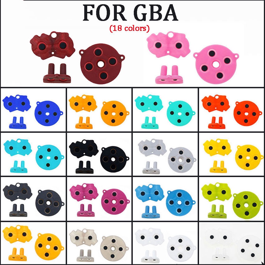1 Set Di Pulsanti Conduttivi In Gomma Colorata AB D-pad Per Nintend GameBoy Advance GBA Silicone Conduttivo Start Select Tastiera - Foto 8