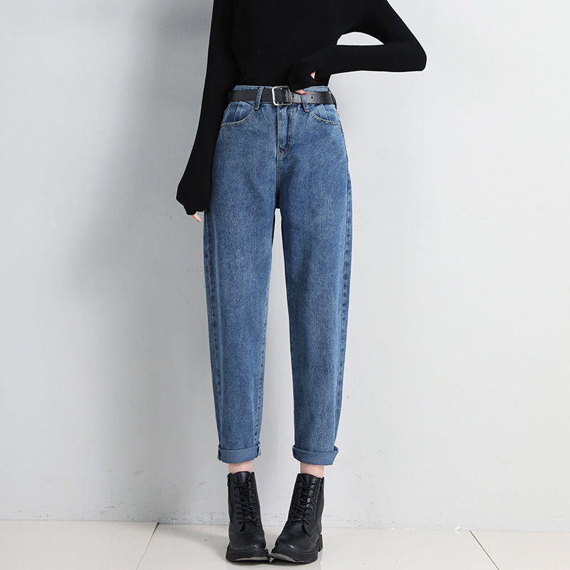 Yaya High Waist Jeans Girls Spring And Summer Korean Loose Dad Pants Radish Pants Female Students Harun Pants Women S Wear Shopee Philippines