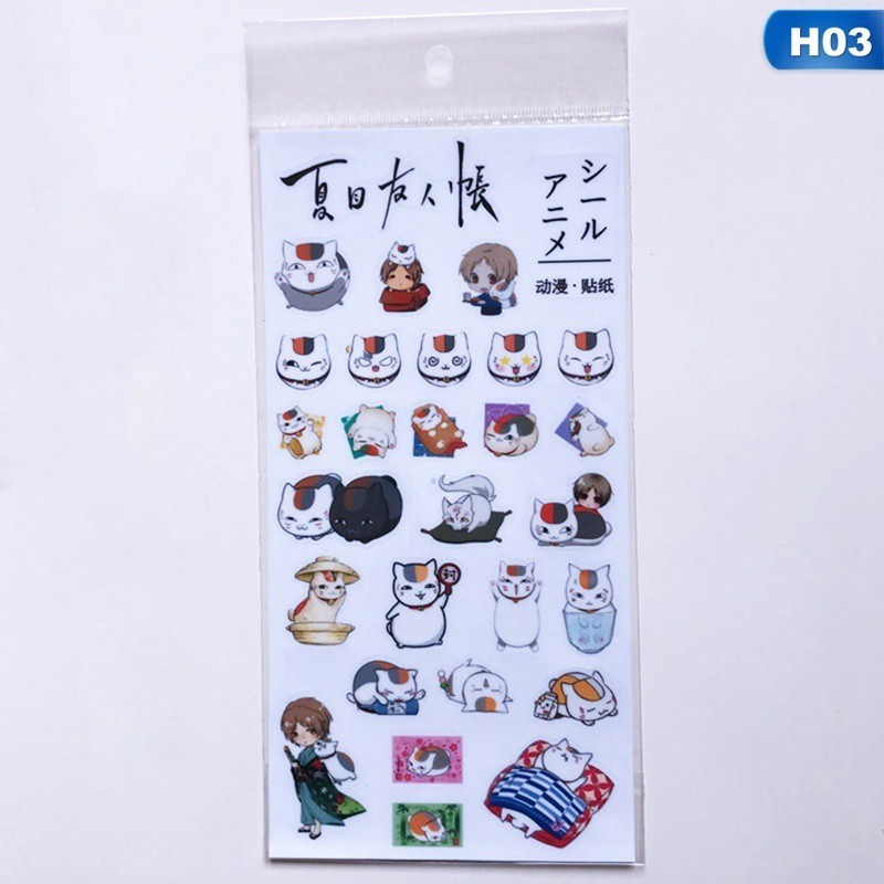 Cute Anime Manga Transparent Stickers Diary Japanese Stationery Kawaii 