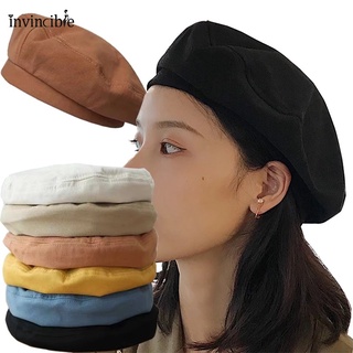 Korean Version Summer Cotton Thin Lovely Octagonal Caps/ Trendy Street Literary Retro Girls Beret Hats One Size