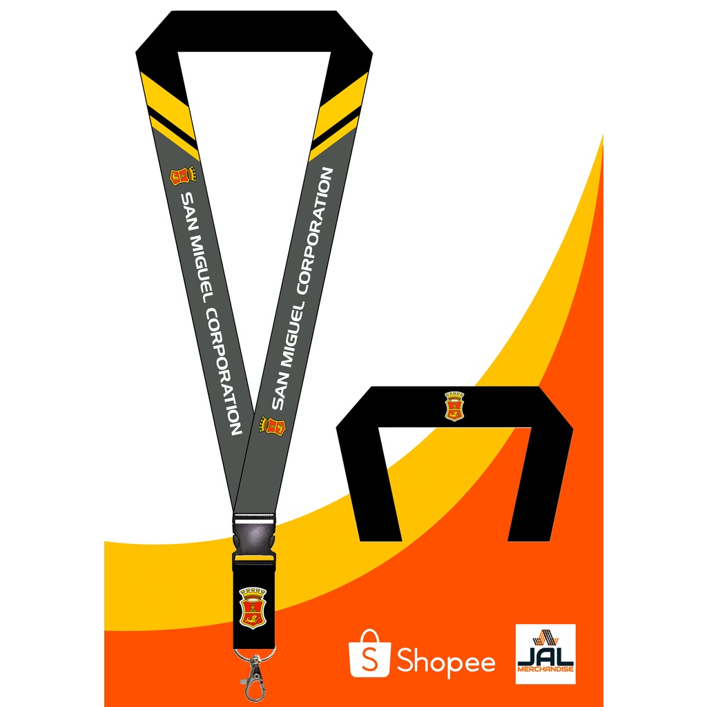 San Miguel Corp ID lace design / ID lanyard / ID sling | Shopee Philippines