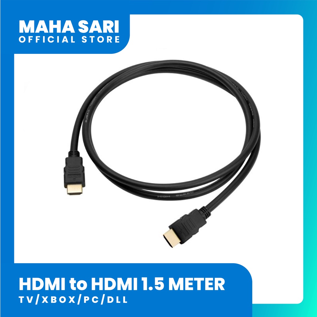 Hdmi To Hdmi Cable 1 5m Standard Led Pc Ps4 Ps3 Cctv Etc Shopee Philippines