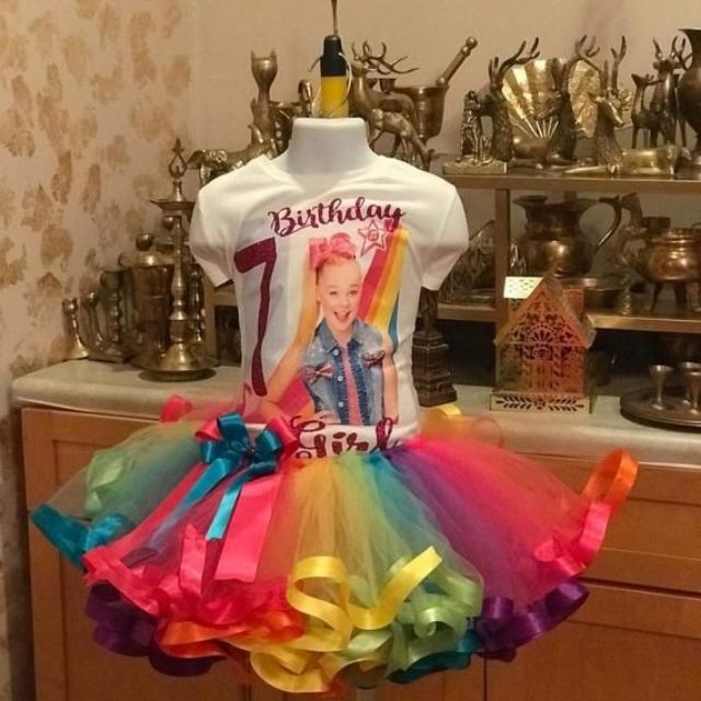 jojo siwa rainbow tulle dress