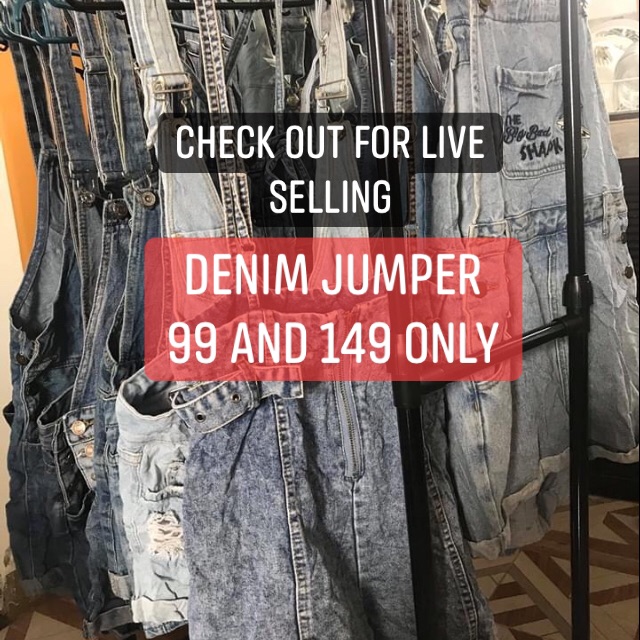 Denim Jumper Check  out  live selling Shopee  Philippines