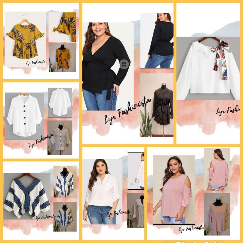 Shein Curve Plus Size Blouses Tops Shopee Philippines