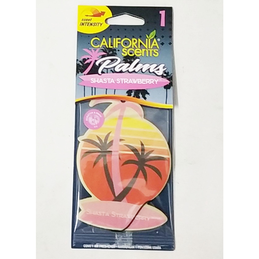 ORIGINAL CALIFORNIA SCENTS ( PALMS SHASTA STRAWBERRY ) SCENT INTENSITY