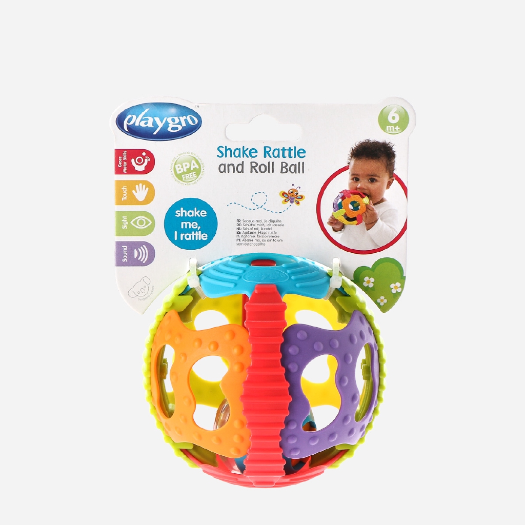playgro shake rattle and roll ball