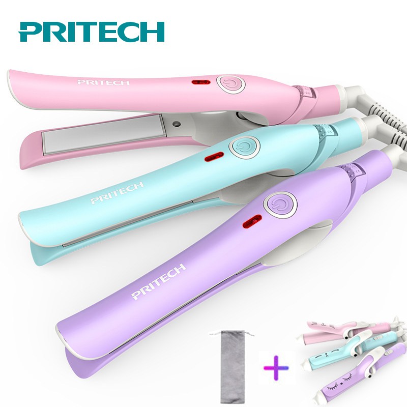 Pritech Hair Straightener Mini Hair Curler Flat Iron Styling Shopee Philippines