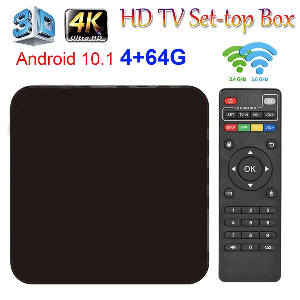 Upgrade Android10.1 TV Box Family 4k HD TV Settop Box Smart Home Wifi TV 5G Highspeed Network