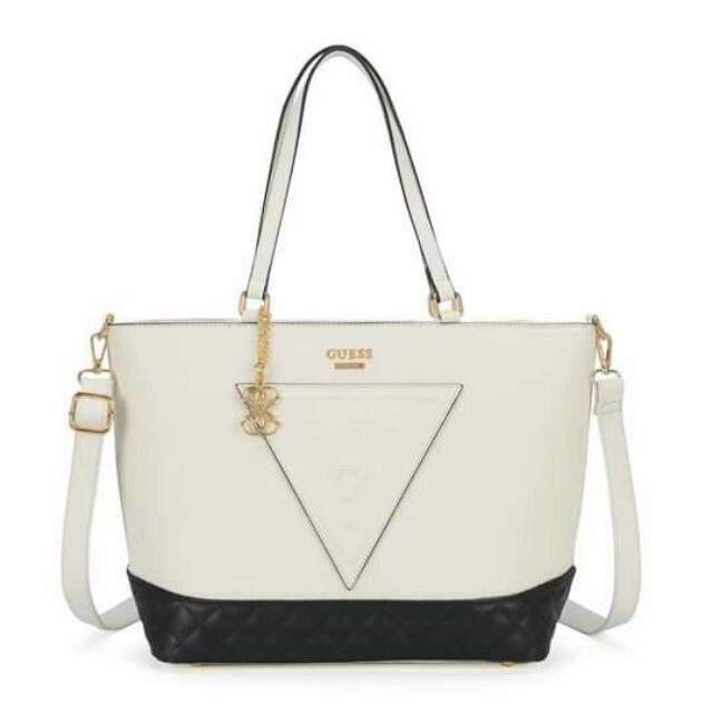 guess white tote bags