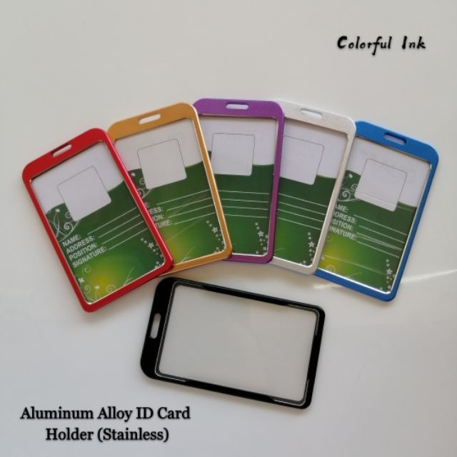 Aluminum Alloy ID Card Holder 54x85mm vertical & Stainless Id Case for
