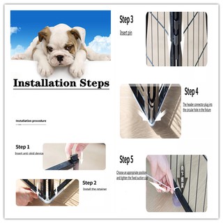 Adjustable Dog playpen, dog fence, Dog cage (80*90cm/pcs×6)(White), expandable dog fence, kennel #5