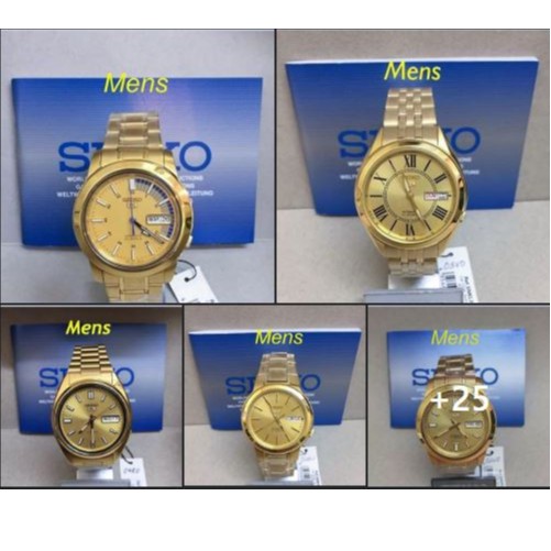 Seiko 5 Men's Watch Gold Plated | Shopee Philippines