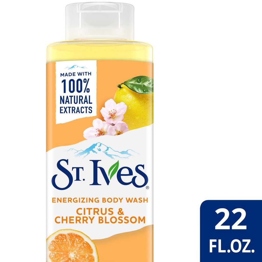 St. Ives Energizing Body Wash Citrus & Cherry Blossom 22OZ Shopee