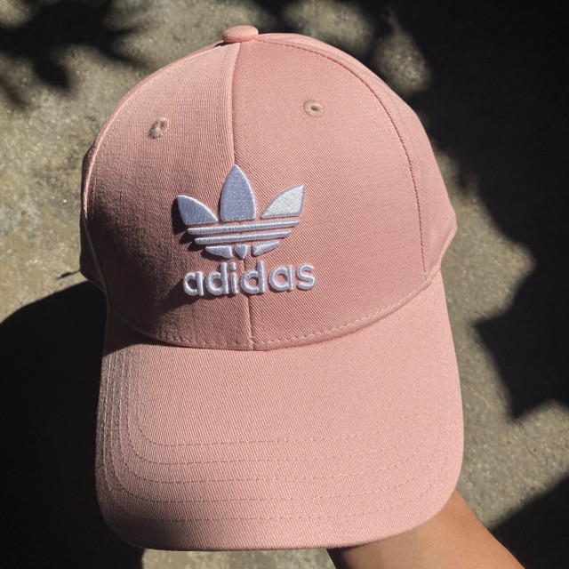 baby pink adidas cap