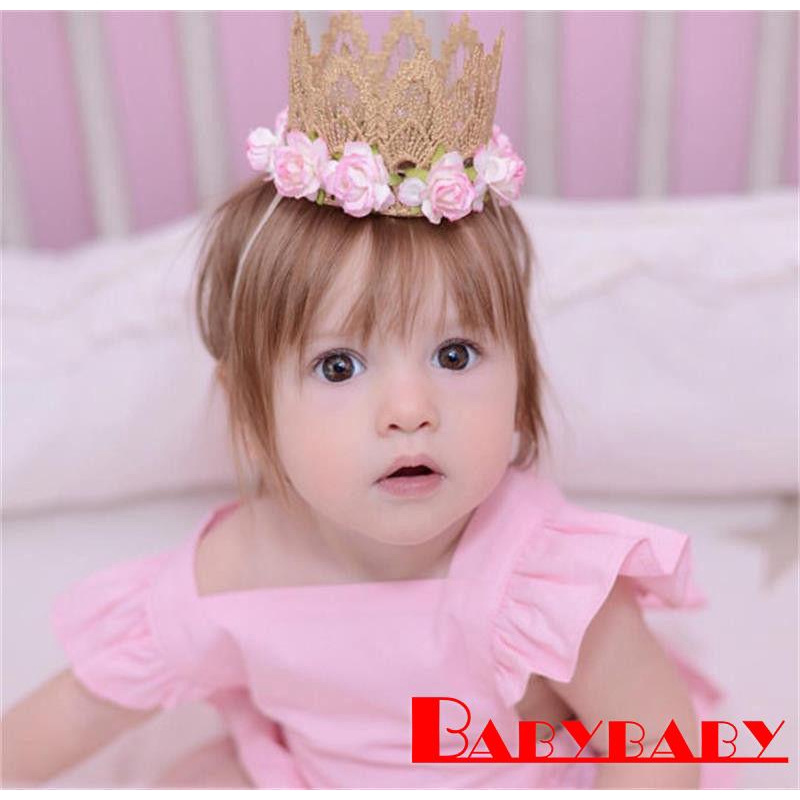 floral tiara for baby girl