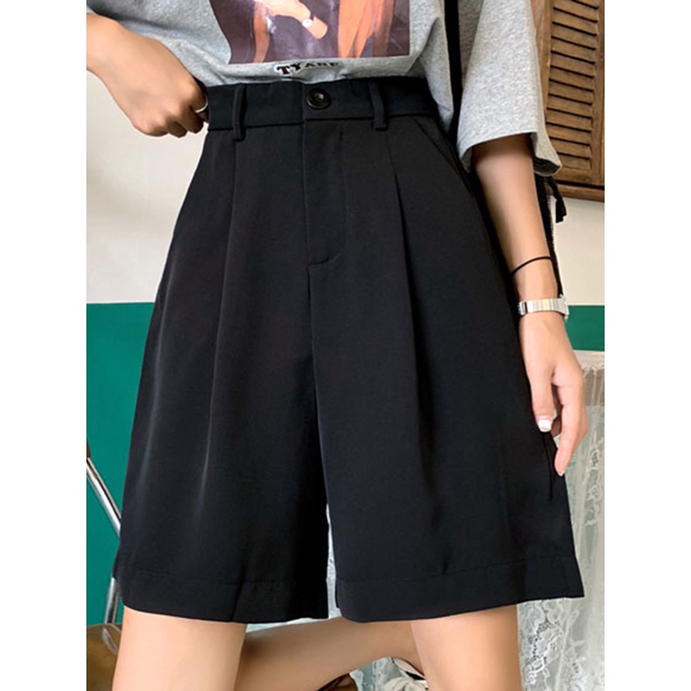 high waisted knee length shorts
