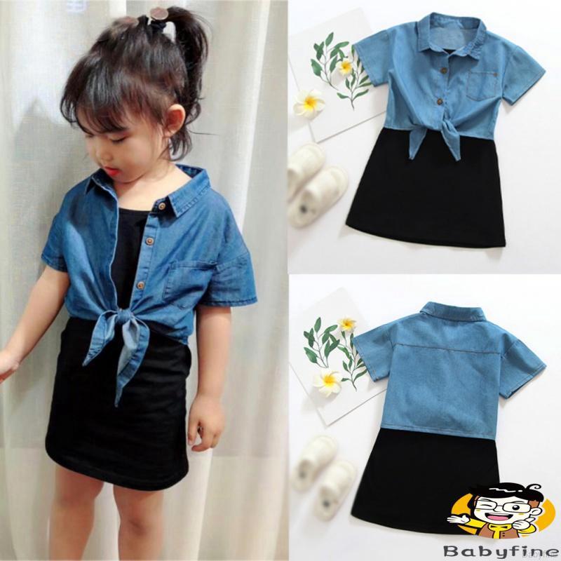 girls denim blouse