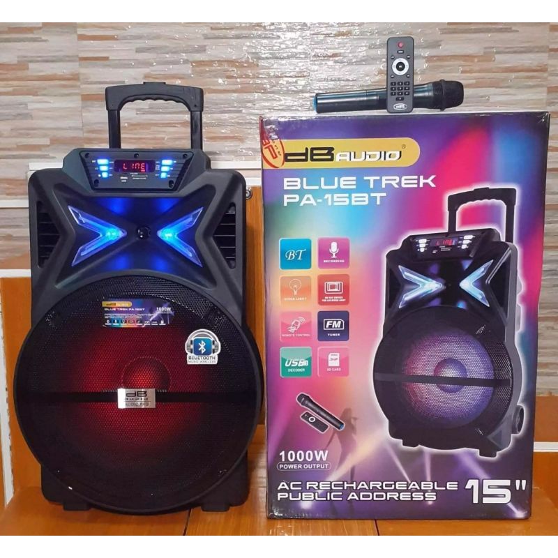 DB AUDIO PA-15BT BLUETREK TROLLEY PORTABLE KARAOKE SPEAKER SYSTEM ...