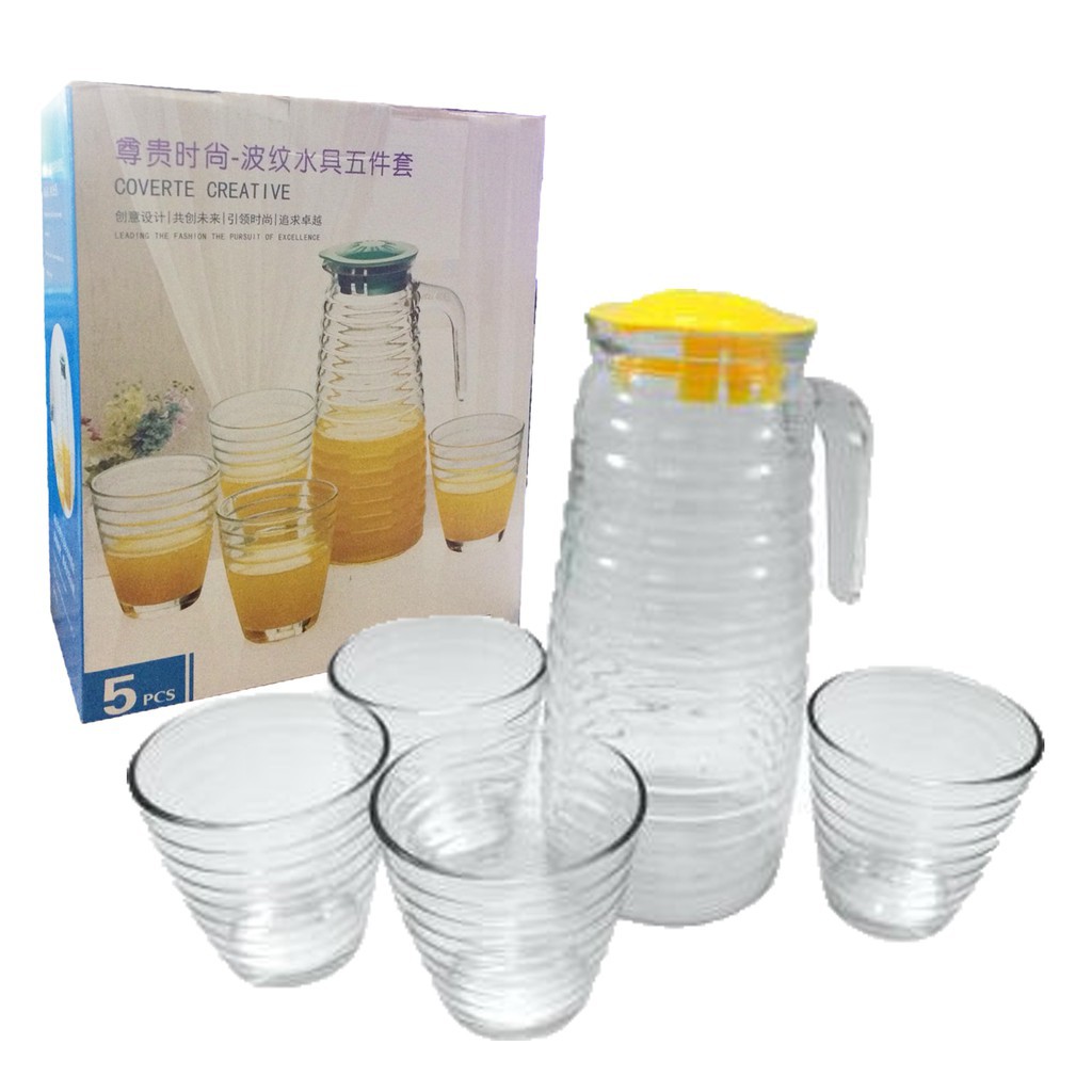 5in1/ Set Pitcher and Drinking Glass Set 128 Shopee Philippines