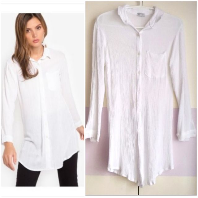 polo button down white