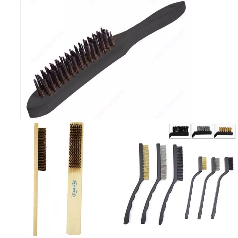 (!)PVC Long handle wire brush steel brush 3pcs wire brush | Shopee ...