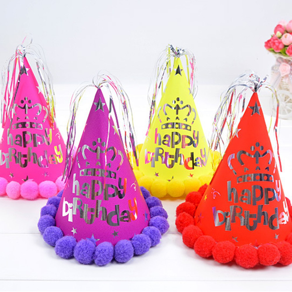 Filamentous Blowout Birthday Hat Party Decoration Paper Birthday