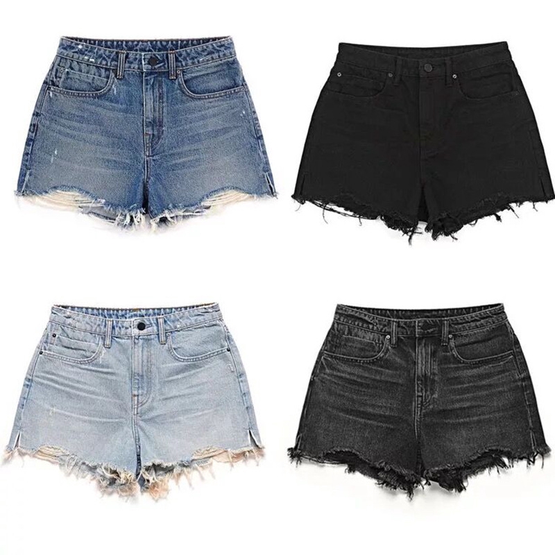 gray high waisted shorts