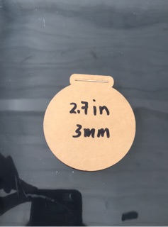 Acrylic Medal 2in/2.5in/2.7in/3in Size 3mm #5