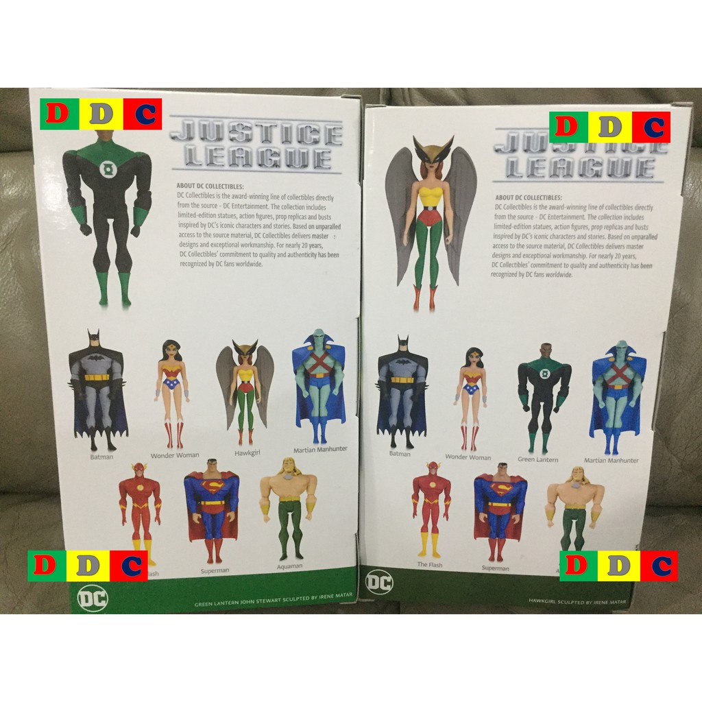 DC COLLECTIBLES JUSTICE LEAGUE ANIMATED SERIES GREEN LANTERN AND HAWKGIRL  (SET OF 2) (SEALED) | Shopee Philippines