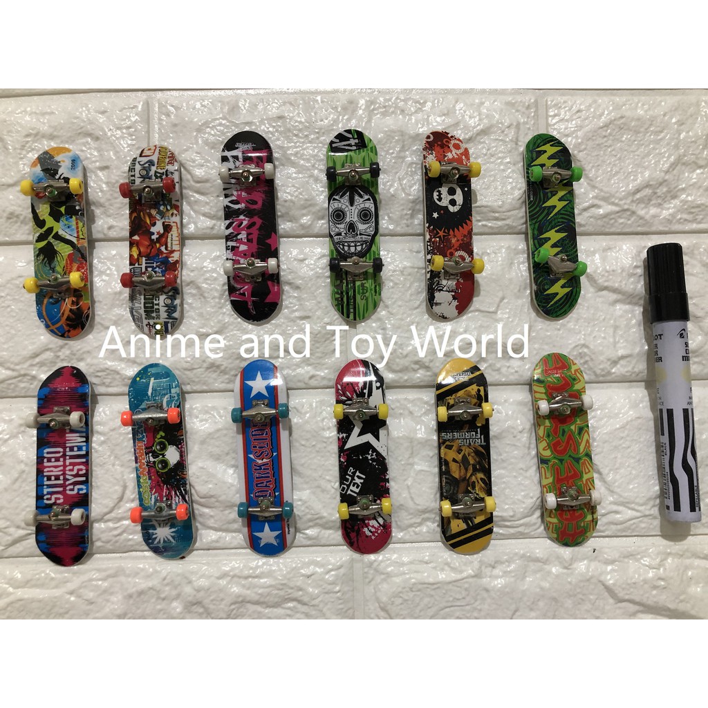 Tech Deck Mini Skateboard Set of 5 Random Different Design In One Set