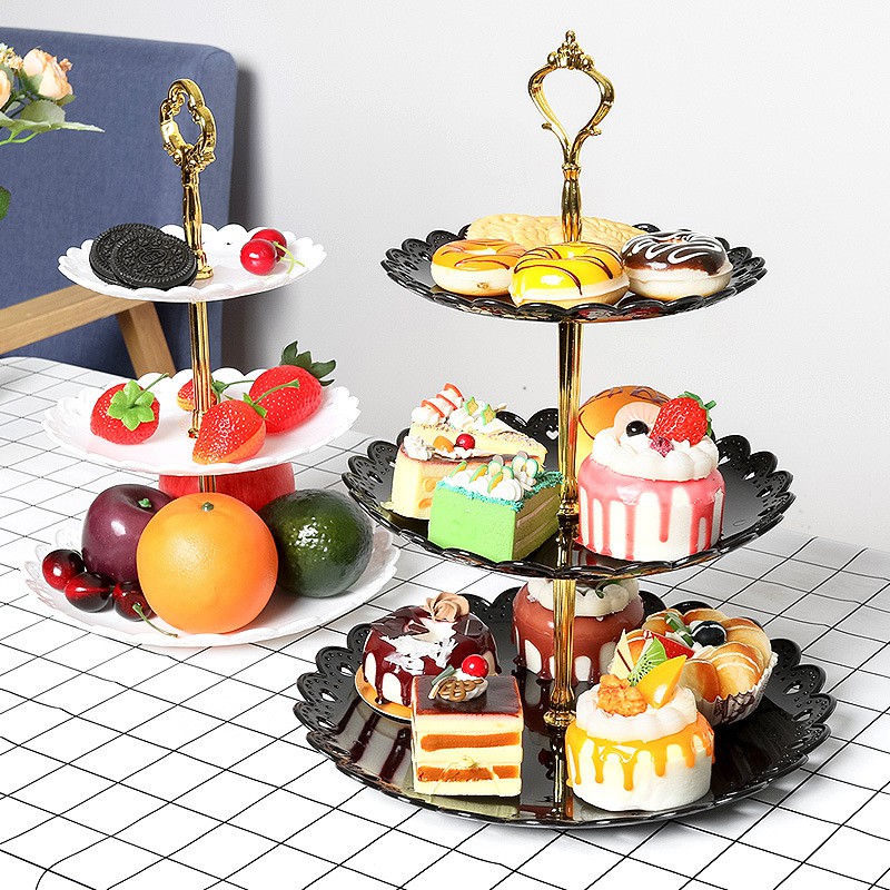 2 Layers Cake Plate Display Stand Cupcake Fittings For Wedding Party Supplies 