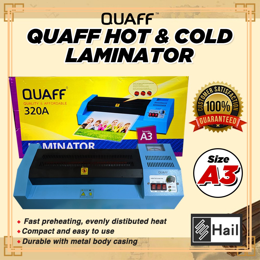 Quaff Hot Cold Laminator A3 Heavy Duty Laminating Machine Shopee