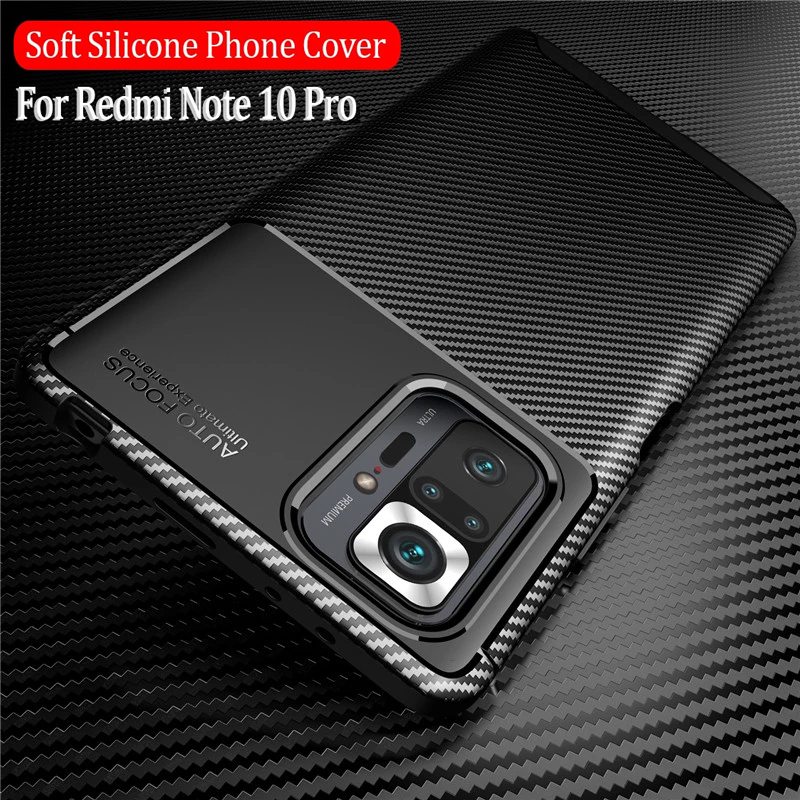 Xiaomi Redmi Note 10 Pro Note10 10pro Phone Case Carbon Fiber TPU ...