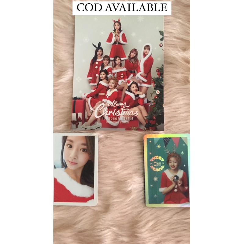 Onhand Twice Twicecoaster Lane Tcl 1 Xmas Christmas Edition Holo Hologram Rare Photocard Official Shopee Philippines