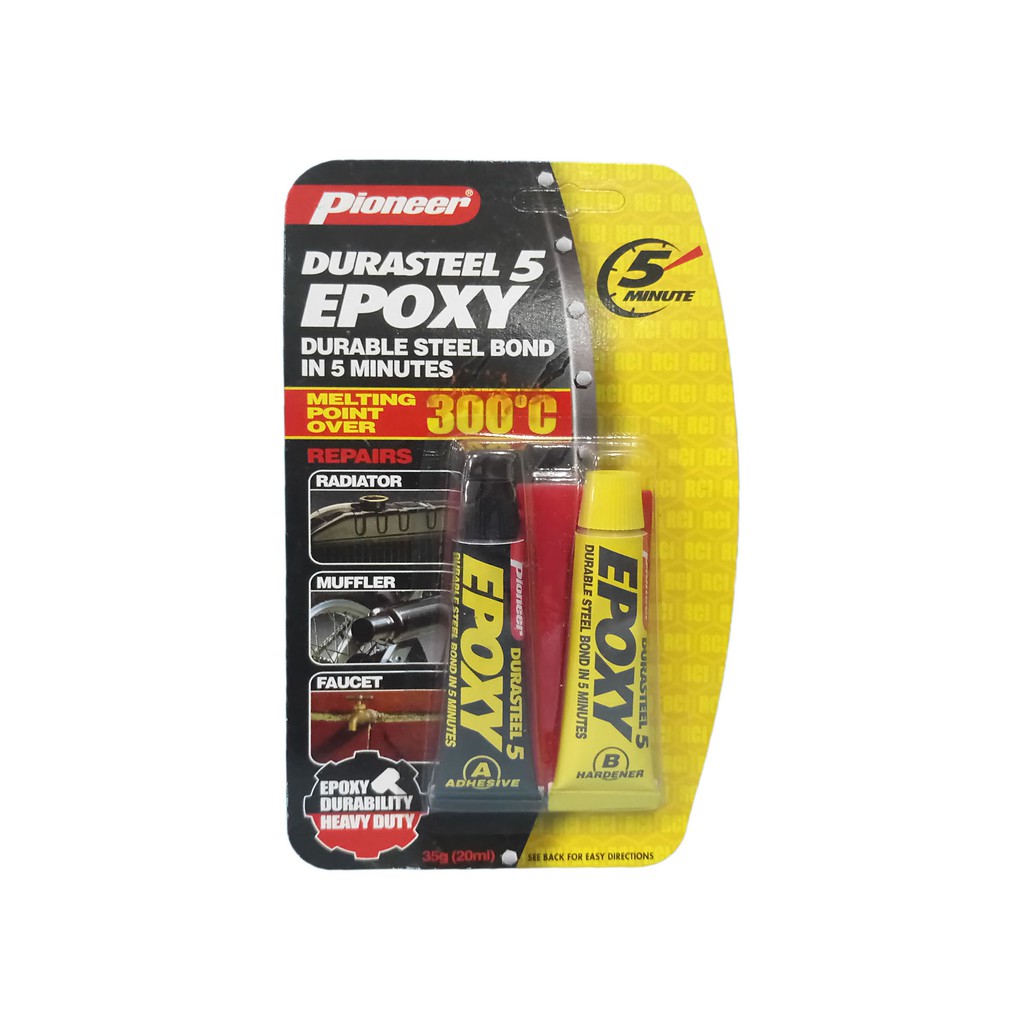 Pioneer DURASTEEL 5 epoxy A & B ( 35 GRAMS / 20 ML ) DURA steel