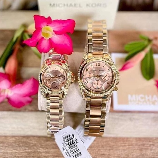 MK Watch MK6316 Michael Kors Blair Twotone Gold-Rosegold | Shopee  Philippines