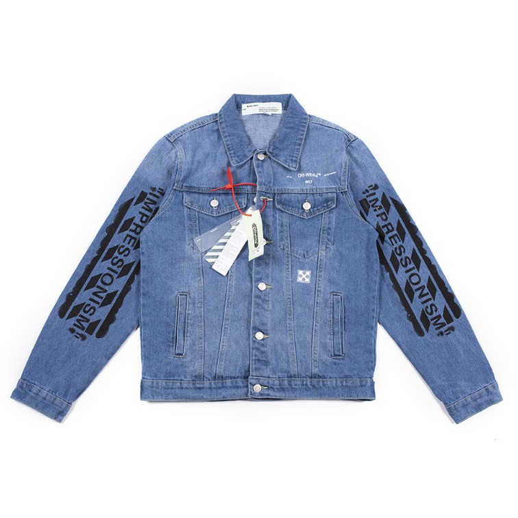 striped denim jacket mens