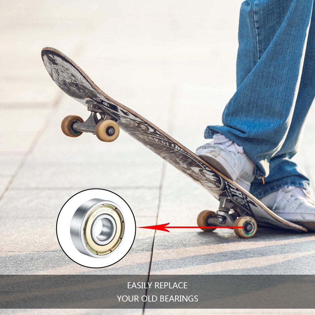 608-Z Shielded Sealed Miniature Skateboard-Bearings Used in Longboard and Scooters Machinery 8x22x7mm 10 Pcs Roller Skates 