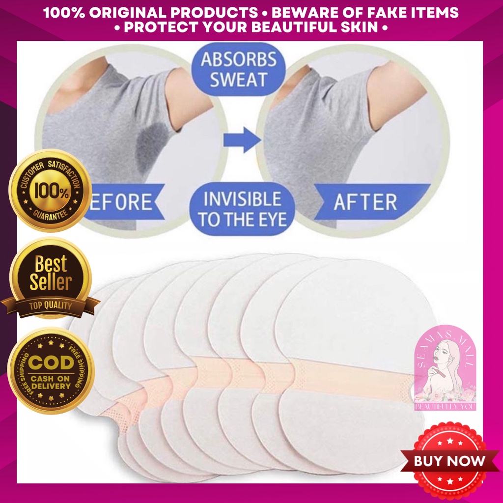 SEAMAS 100% ORIGINAL ANTIPERSPIRANT SWEAT ABSORBER PADS UNDERARM PATCH ...