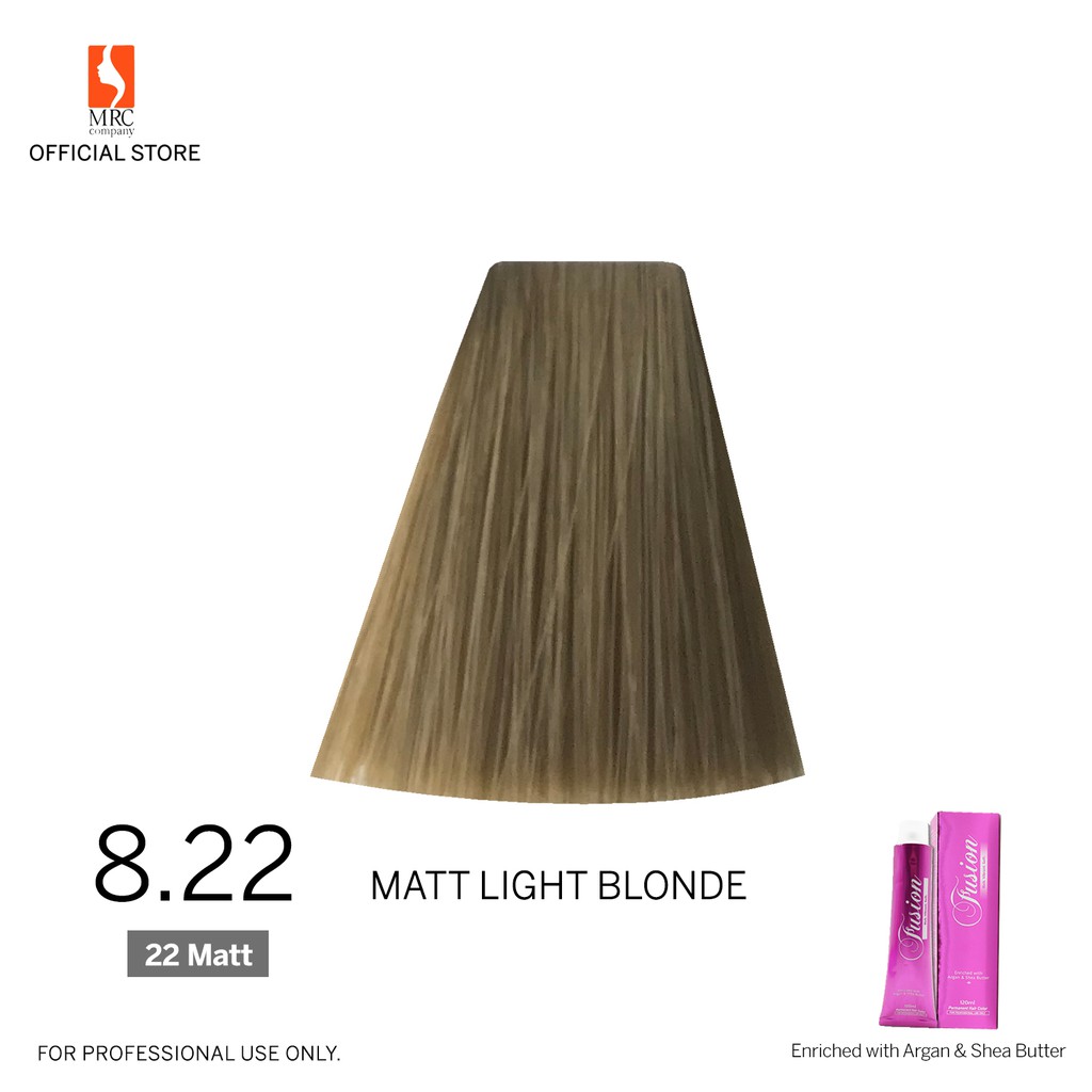 Fusion Hair Color 8 22 Matt Light Blonde 1 Ml Shopee Philippines