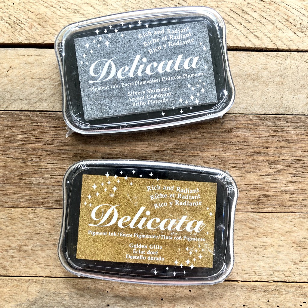 Delicata Metallic Pigment Ink Stamp Pad Gold Silver SOLD INDIVIDUALLY