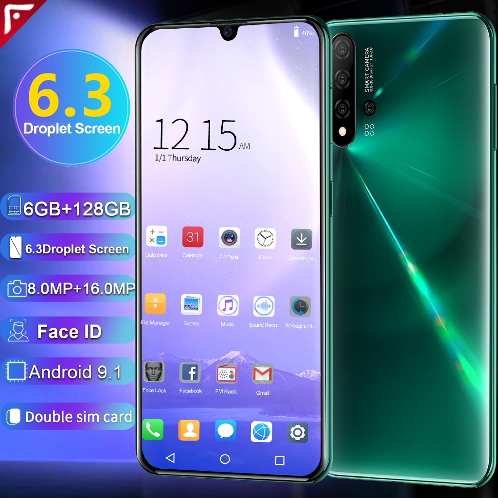N5 Pro Smart Phone 6 3 Inch Smartphone Face Recognition 8gb Ram 256gb Rom Hand Phone Dual Card Handphone Mobilephone Shopee Philippines